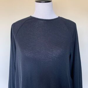 Free people black long sleeve top